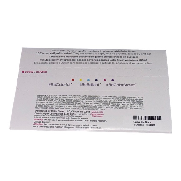 Color Street UNDER THE STARS Blue & White Gradient Glitter Nail Strips - Picture 4 of 5